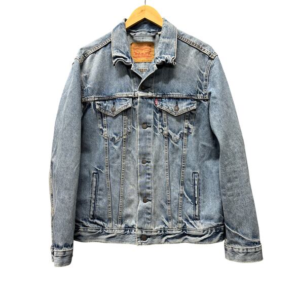 Levi's Other - Levi's Trucker Jean Jacket Mens Large Classic Button Up Pockets‎ Blue Denim